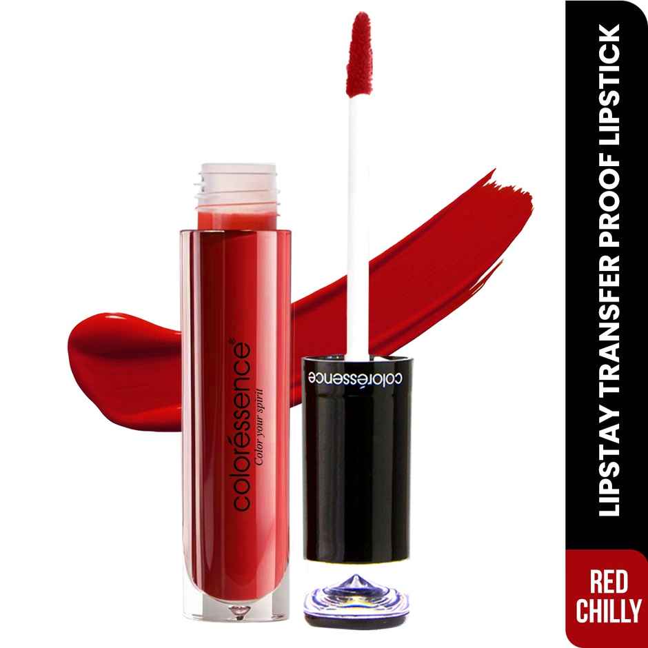Coloressence Liquid Transfer Proof Lipstick | Red Chilly | Matte Finish | Smudgeproof |Long Lasting