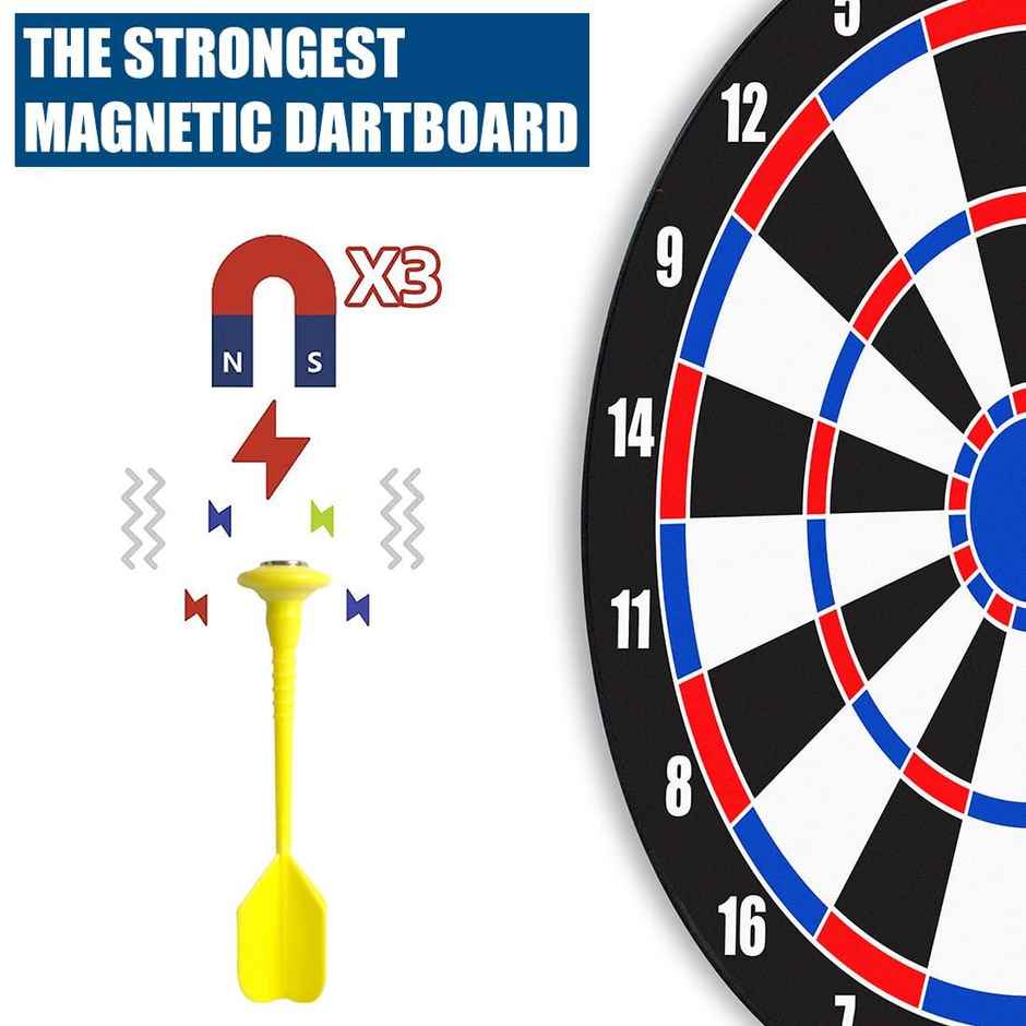 Wembley Magnetic Dart Board With Darts For Adult 40.3Cm Indoor & Outdoor Game For Kids With 8 Darts