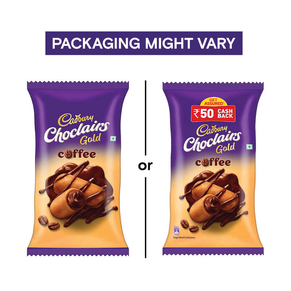 Cadbury Choclairs Gold Coffee Candy Pack | 100 Candies