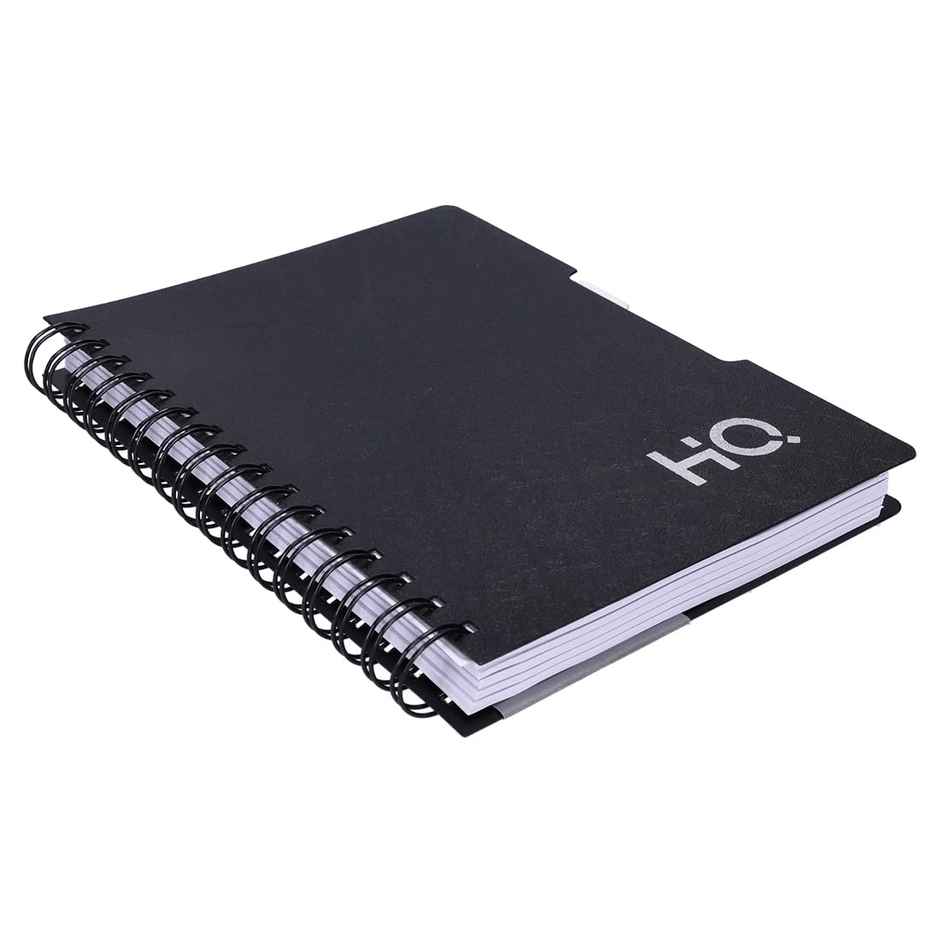 Navneet HQ | 5-Subject Book - Black with PP cover Single Line A5 Size - 14.8 cm x 21 cm 300 Pages