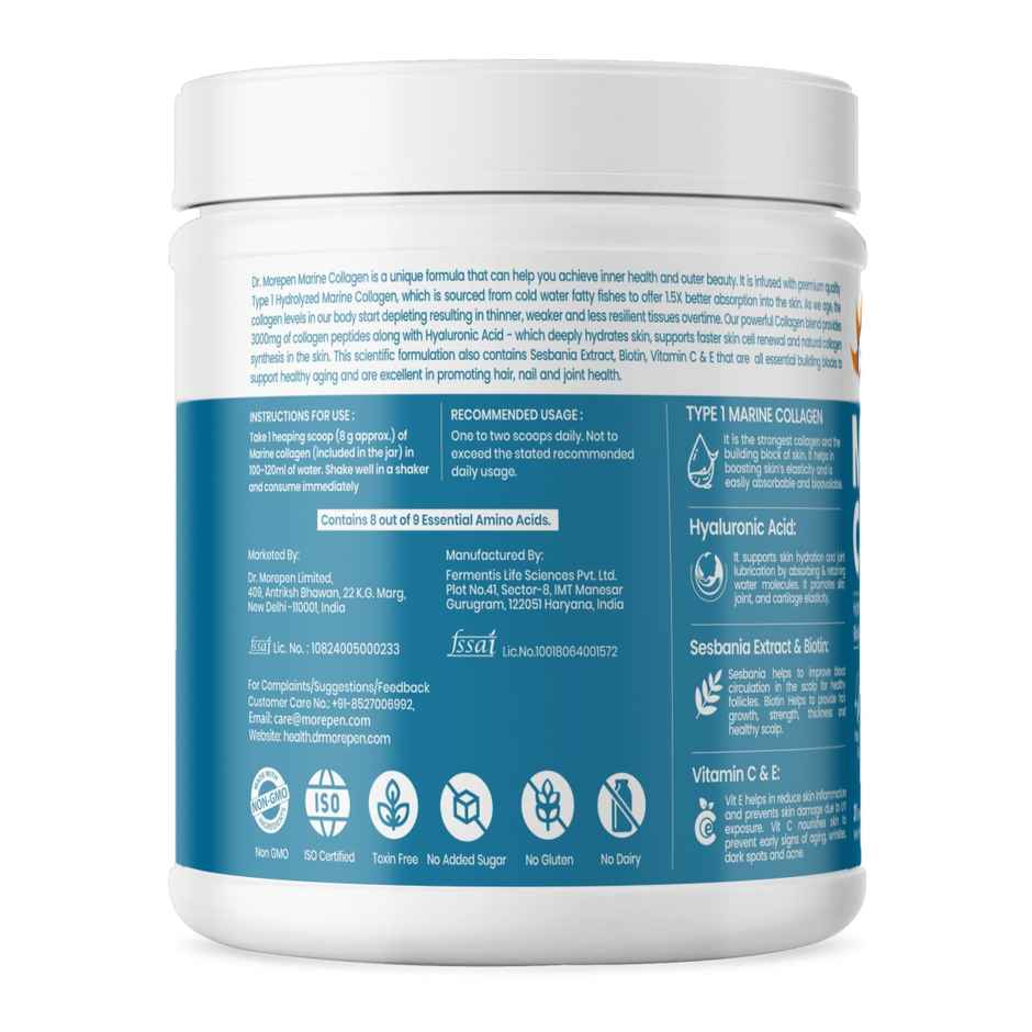 Dr. Morepen Marine Collagen Powder with Biotin Supports Healthy Skin