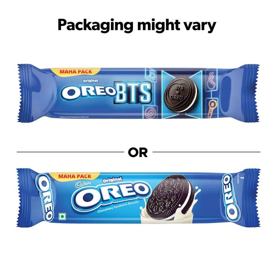 Cadbury Oreo BTS Vanilla Flavour Creme Sandwich Biscuit Mega Family Pack