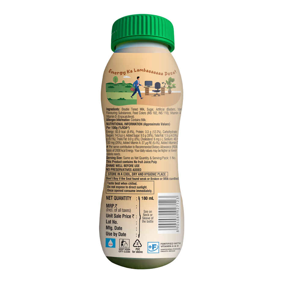 Heritage Badam Flavoured Milk | Nutty Beverage