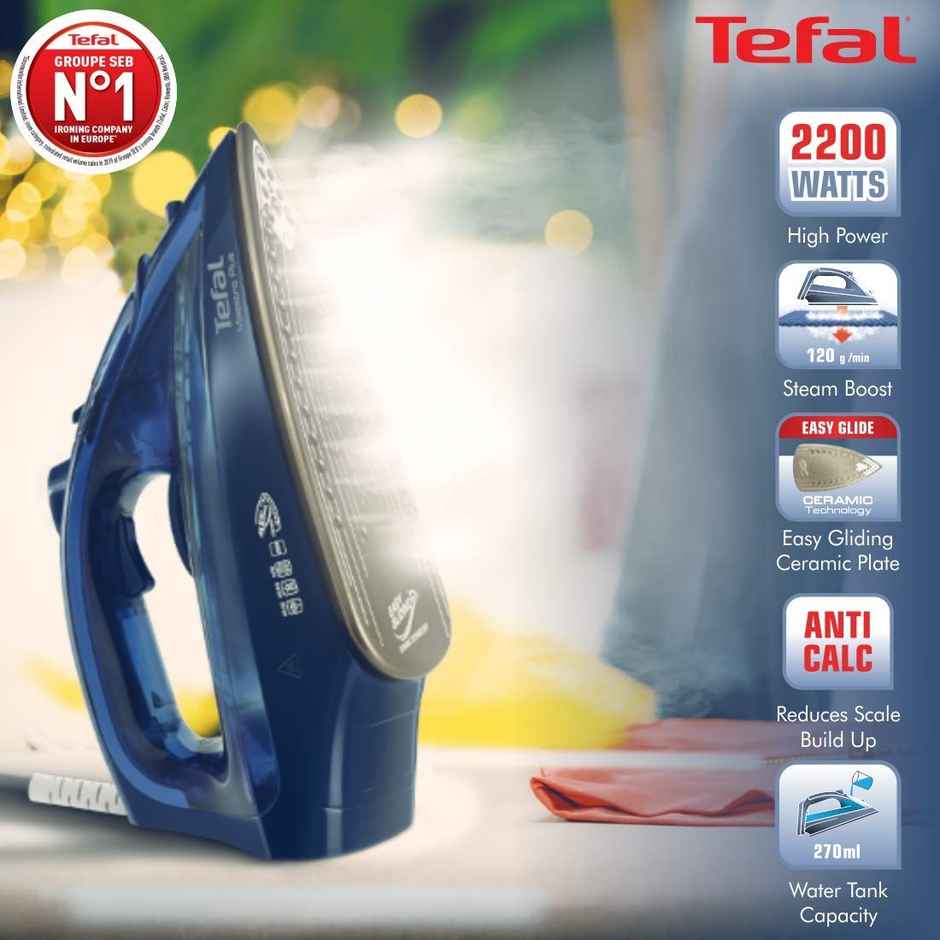 Tefal Maestro Plus Steam Iron 2200 W, Extra-Large Ceramic Soleplate, 270 ml Tank