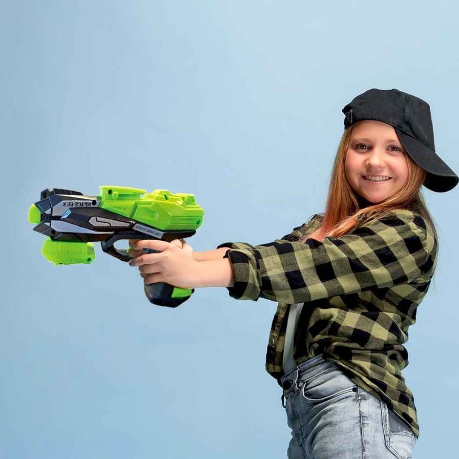 Wembley Thunder Striker Space Gun with 6 Bullets | Pull Back | Buckle Board Machine For Kids