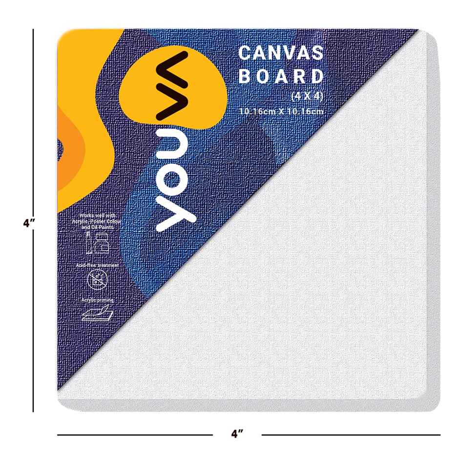 Navneet Youva |Canvas Board |4x4 inch | Pack of 3