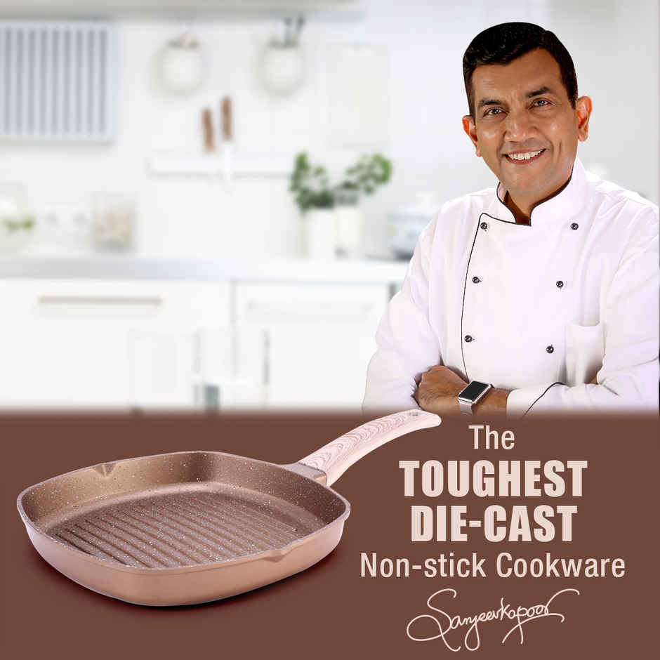 Wonderchef Duralife Die-Cast Non-Stick Grill Pan Copper 24 Cm