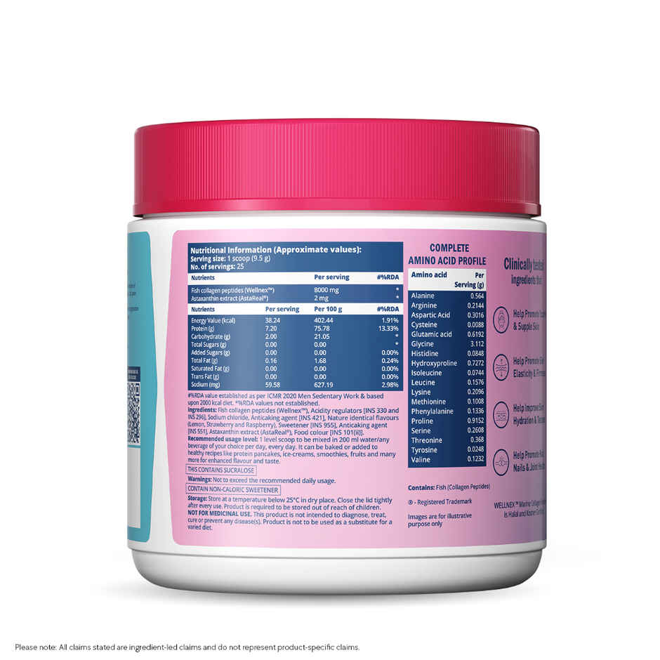Chicnutrix Japanese Marine Collagen Peptides + 2 mg Astaxanthin, Lemonade Flavour