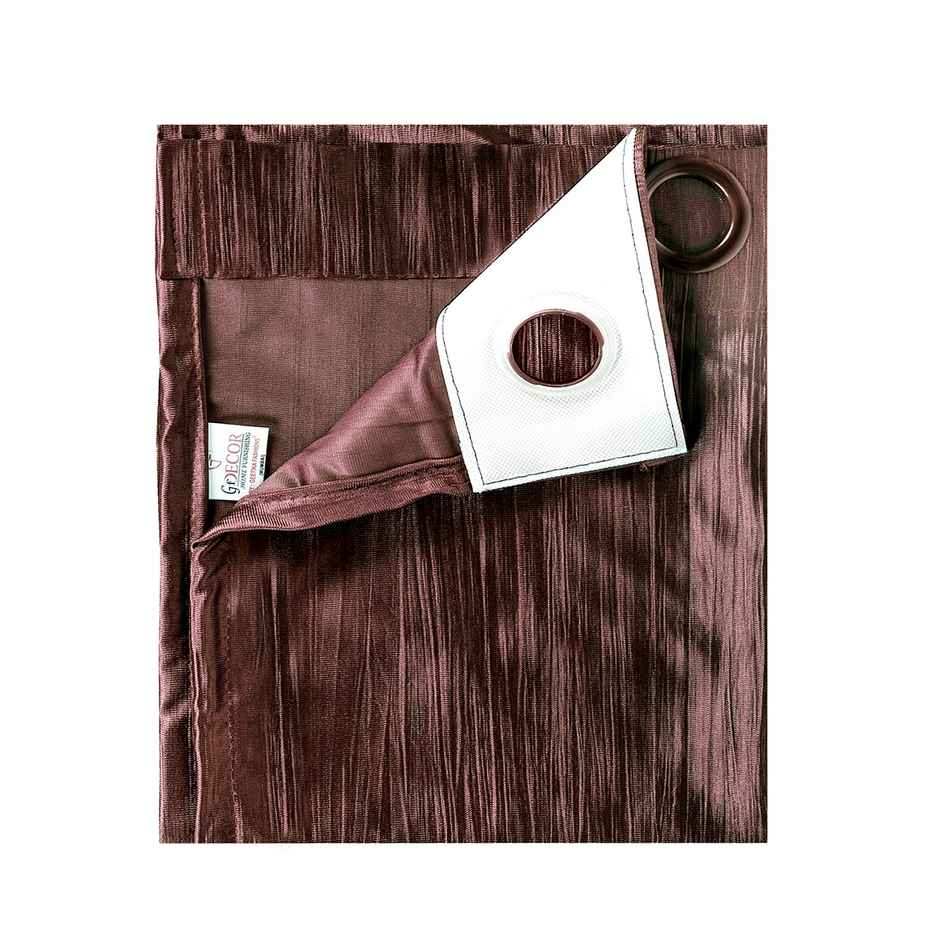 Antzco Plain Brown Window Curtain 5 ft x 4 ft | Pack of 2 | WC10