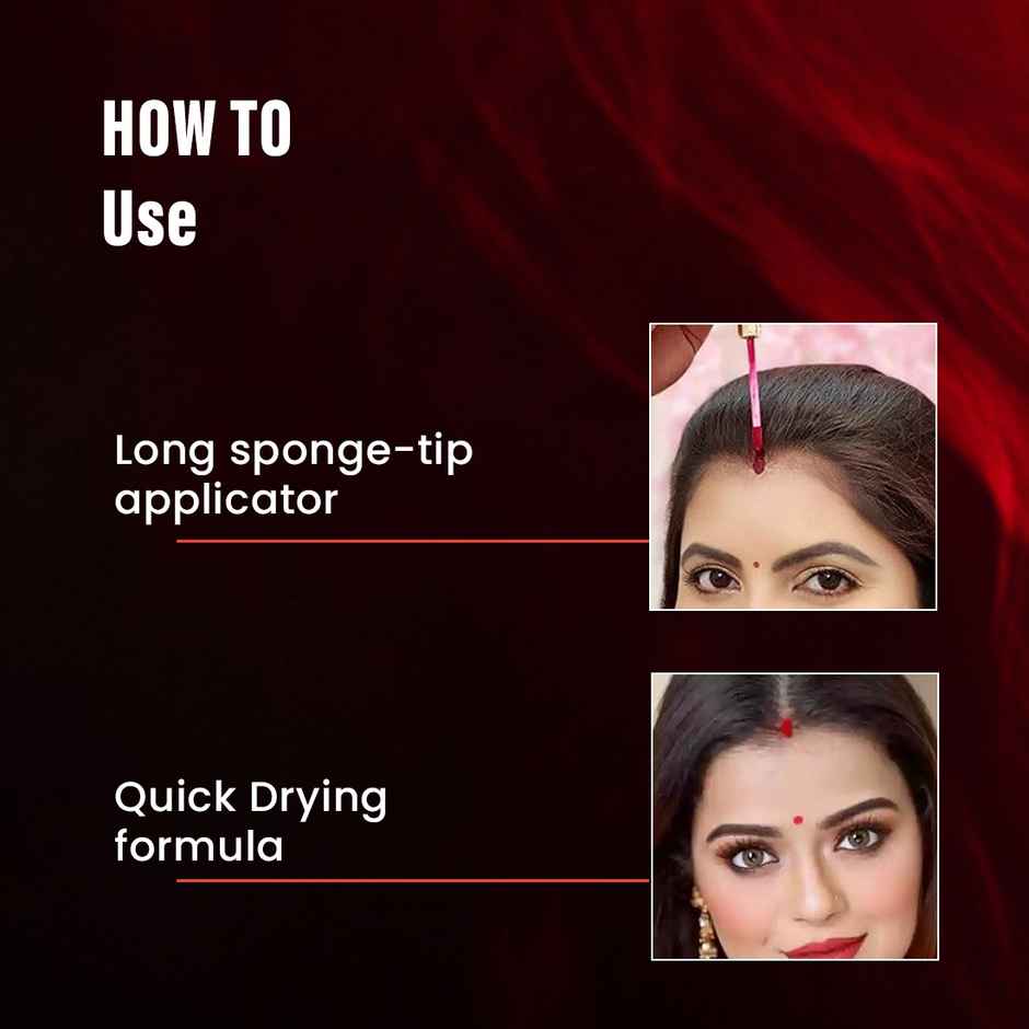 Coloressence Liquid Sindoor Maroon 3ml | Quick Dry | Long Lasting | Waterproof | Highly Pigmented