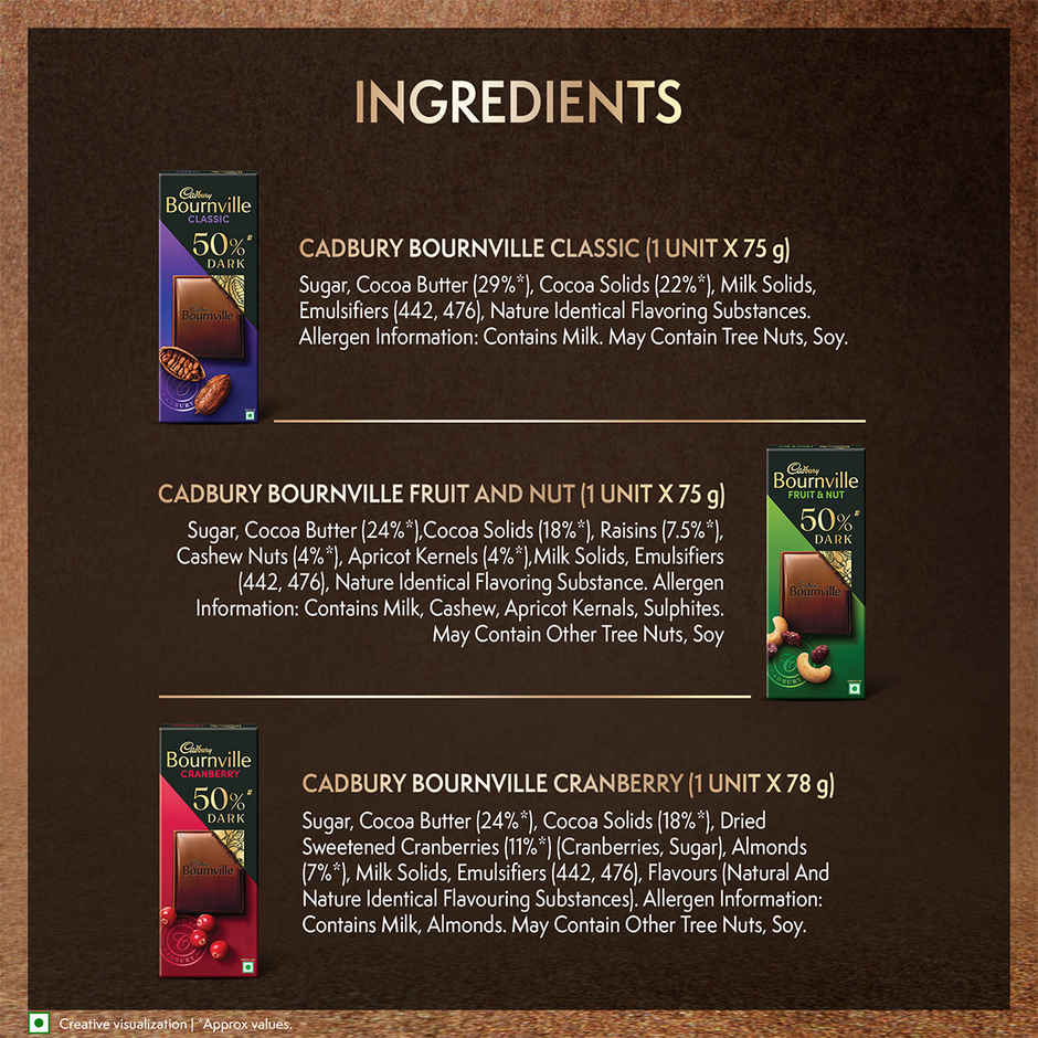 Cadbury Bournville Dark Chocolate Assorted Collection Gift Pack