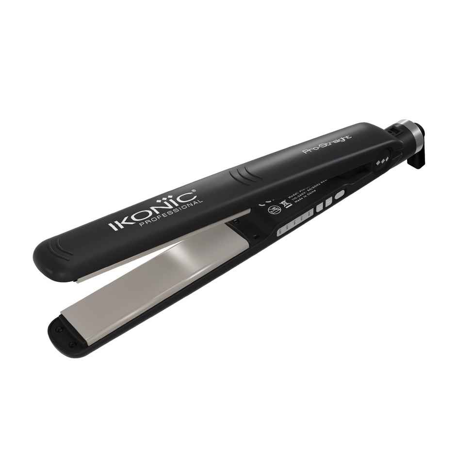 Ikonic Pro Straight Hair Straightener, Black, Floating Ceramic Plates, Overheat Protection