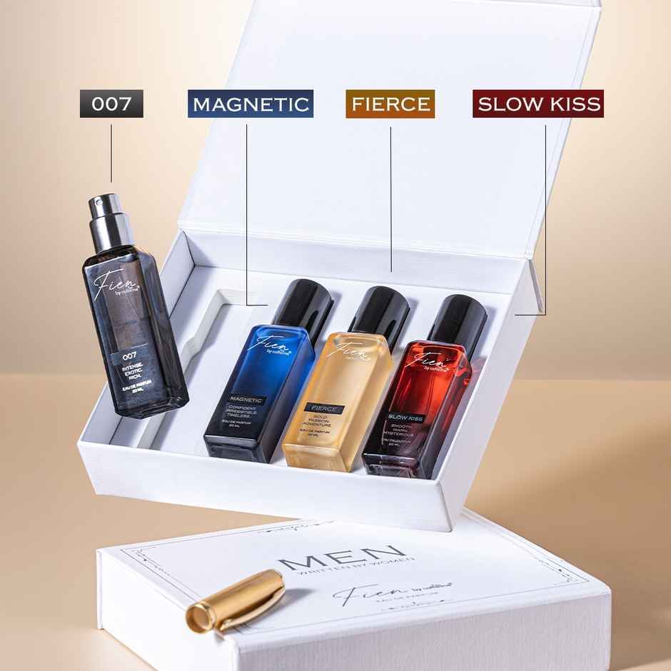 mCaffeine Fien Men Written By Women | Perfume Gift Set For Men | 12 Hrs Long Lasting