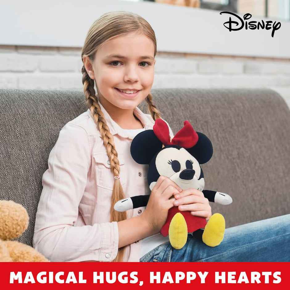 Disney Minnie Mouse Soft Toy 8 Inches Plush Lovable Huggable Stuffed Animal For Kid Toy For Ages 2+