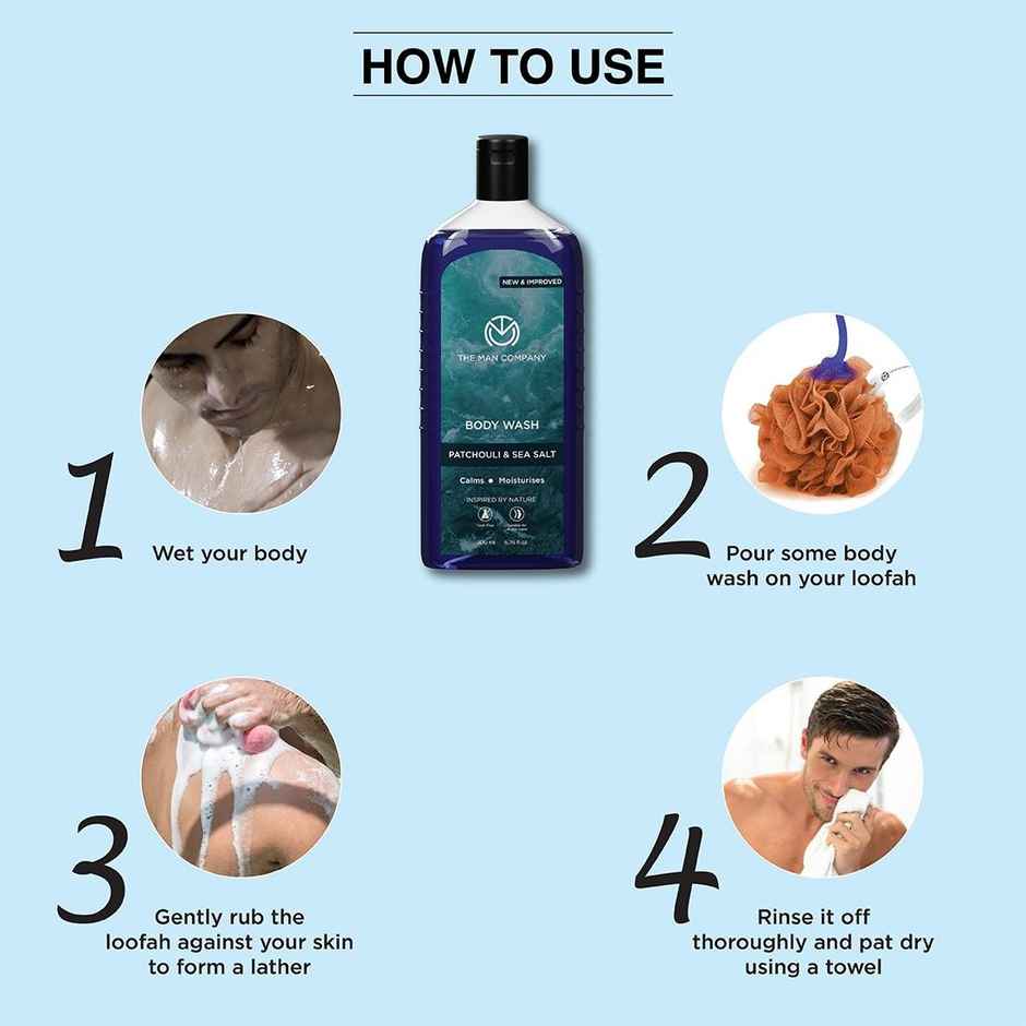The Man Company Patchouli & Sea Salt Perfumed Body Wash For Men