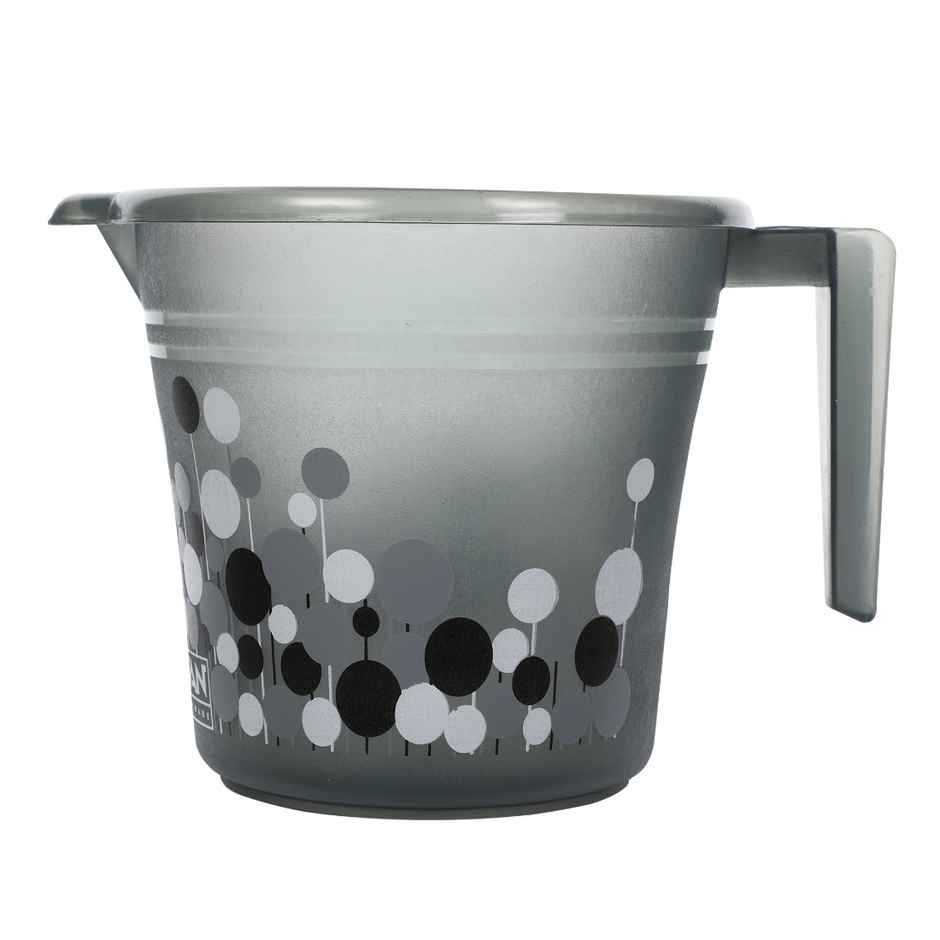 Ratan Plasticware Frosty Bubble Print Pack Of 1 Mug 1.5L -Smokey