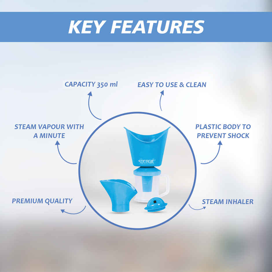 Stergic Lumia 3 In 1 Vaporizer Steamer For Cold And Cough Face Mist Vaporiser Inhaler Machine