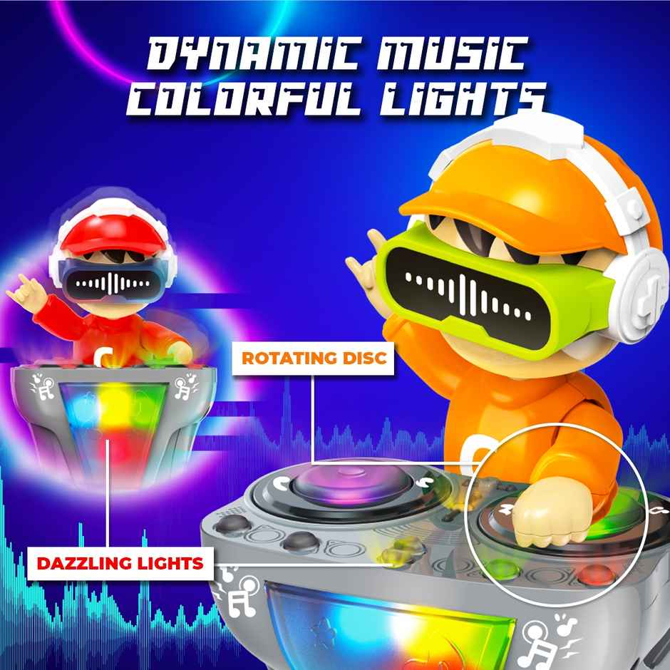 Wembley DJ Coco Toy for Kids Music LED Light Rock Bump & Go Action Dancing Robot Toys