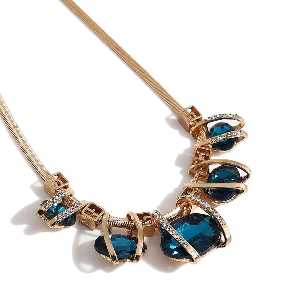 Shining Diva Fashion Latest Stylish Fancy Crystal Necklace for Women and Girls | Rrsd15574np