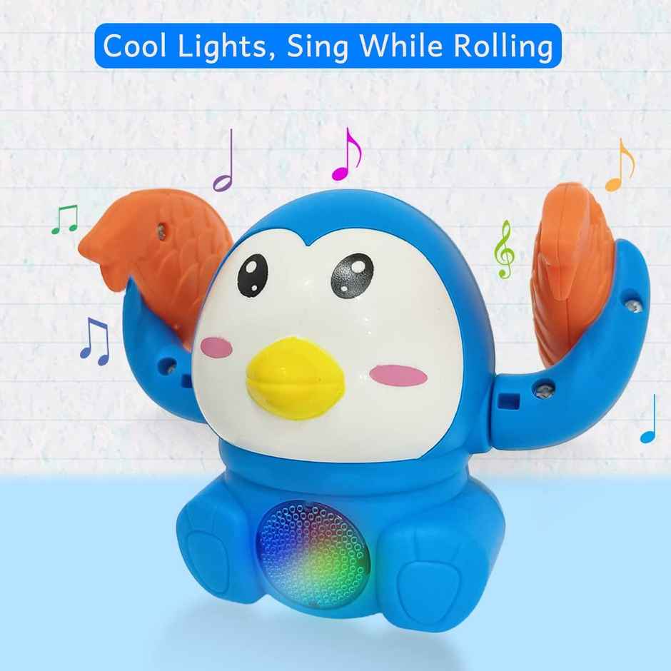 Wembley Dancing Penguin Musical Toy For Kids Tumble Toy With Voice Control Musical Light And Sound