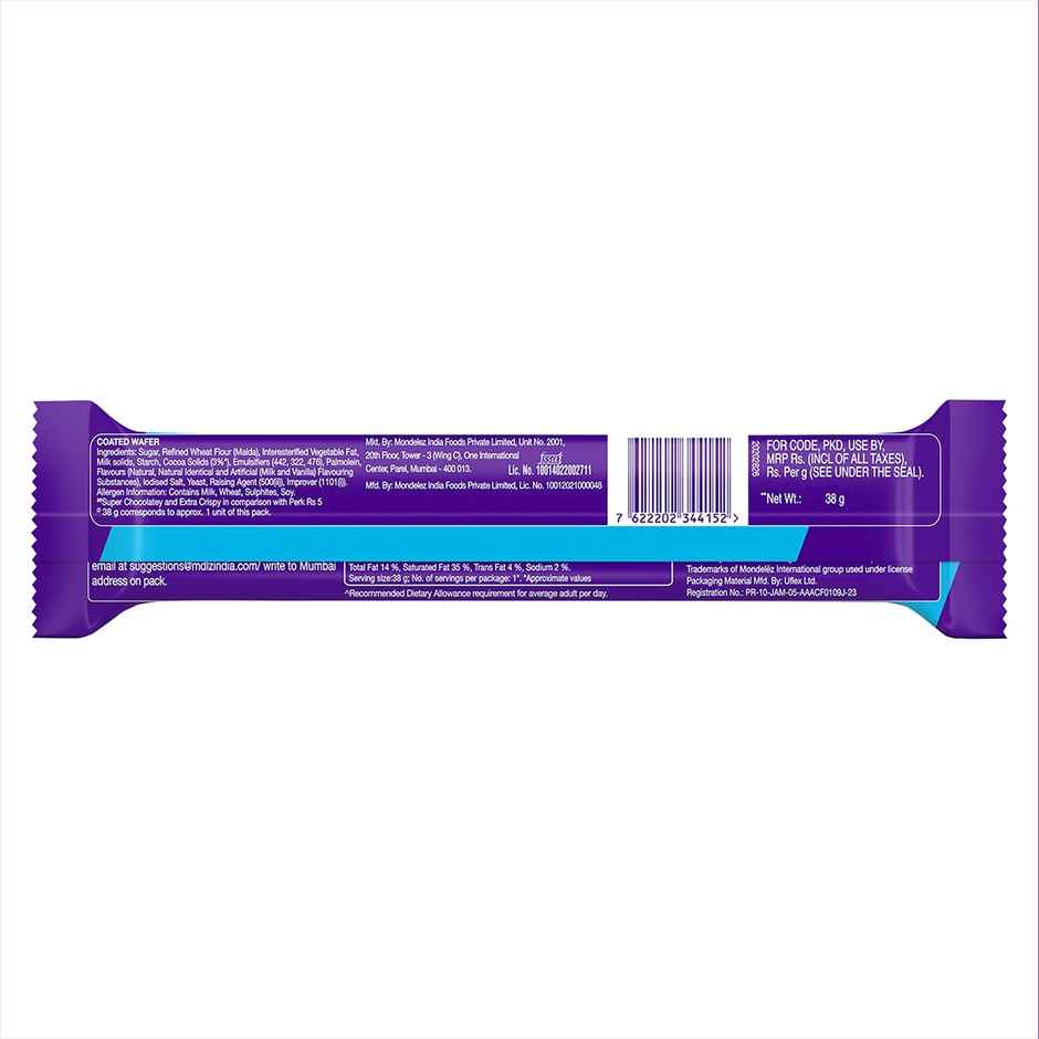 Cadbury Perk Plus Chocolate Coated Wafer Bar