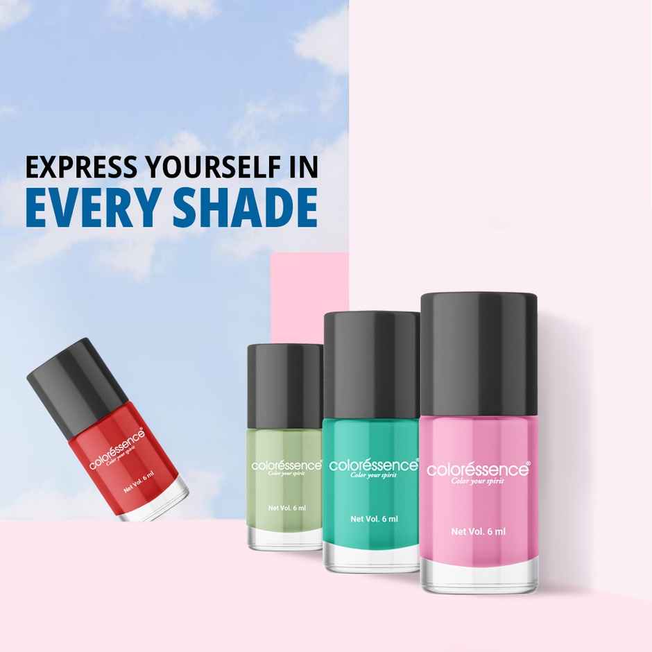 Coloressence Cute Coats Mini Nail Polish - Siren Red | Smooth Glide Vibrant Shade