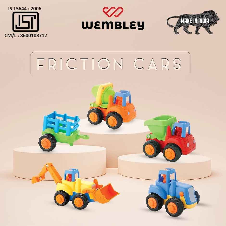 Wembley Unbreakable Kids Friction Car Toys Vehicle Push And Go Truck - Assorted