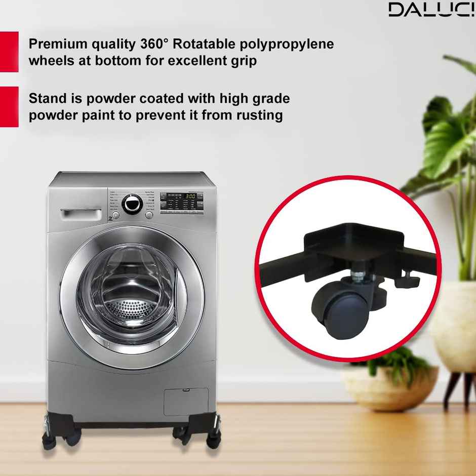 Daluci Heavy Duty Stand For Washing Machine-Refrigerator | Water and Air Cooler | 50 x 42 cm | Iron