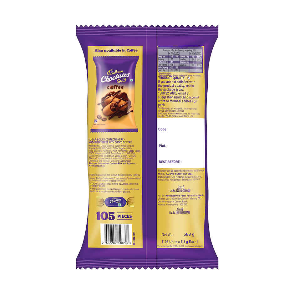 Cadbury Choclairs Gold Candy