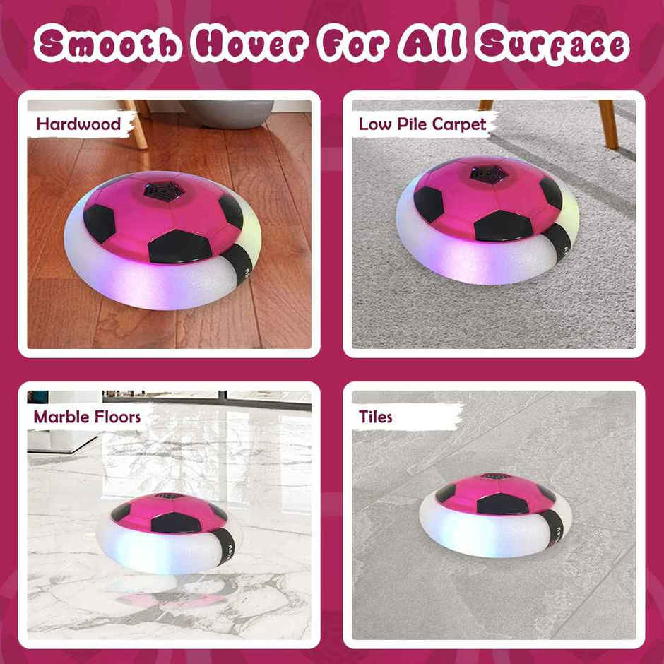 Wembley C-Type Usb Rechargeable Battery Powered Hover Football Indoohover Ball Soccer - Pink