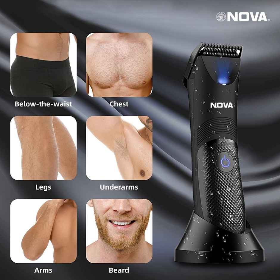 Nova Nht 1043 Head To Toe Trimmer 120 Min Runtime 6 Length Settings (Black) USB to Type-C Charging