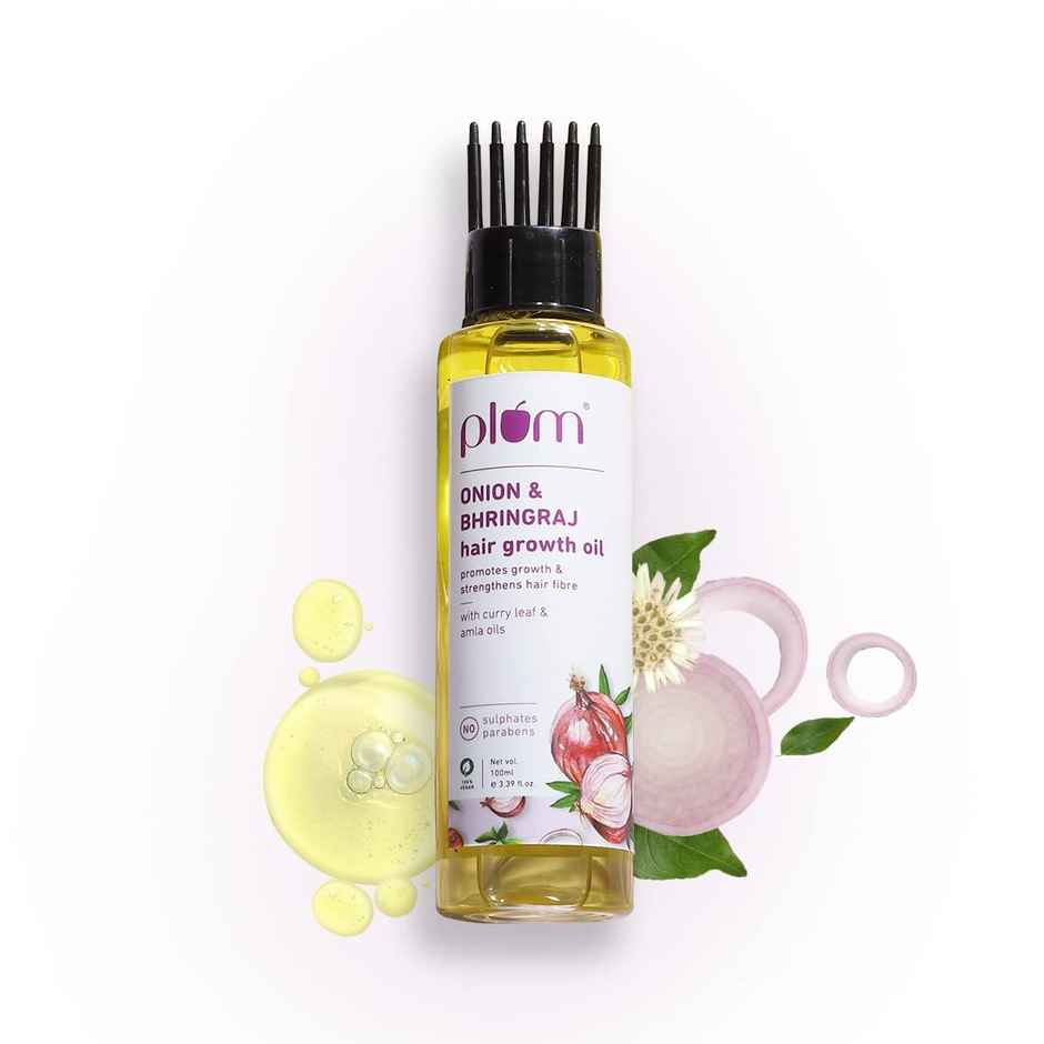 Plum Onion And Bhringraj Hair Growth Oil With Curry Leaf And Amla Oils