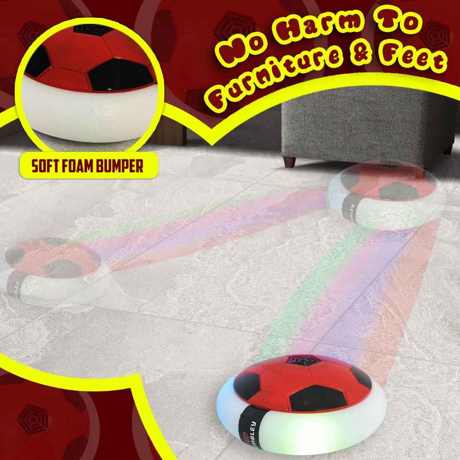 Wembley C-Type Usb Rechargeable Battery Powered Hover Football Indoohover Ball Soccer - Red