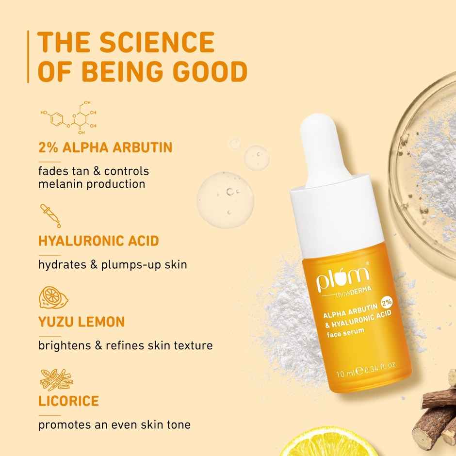 Plum 2% Alpha Arbutin & Hyaluronic Acid Face Serum