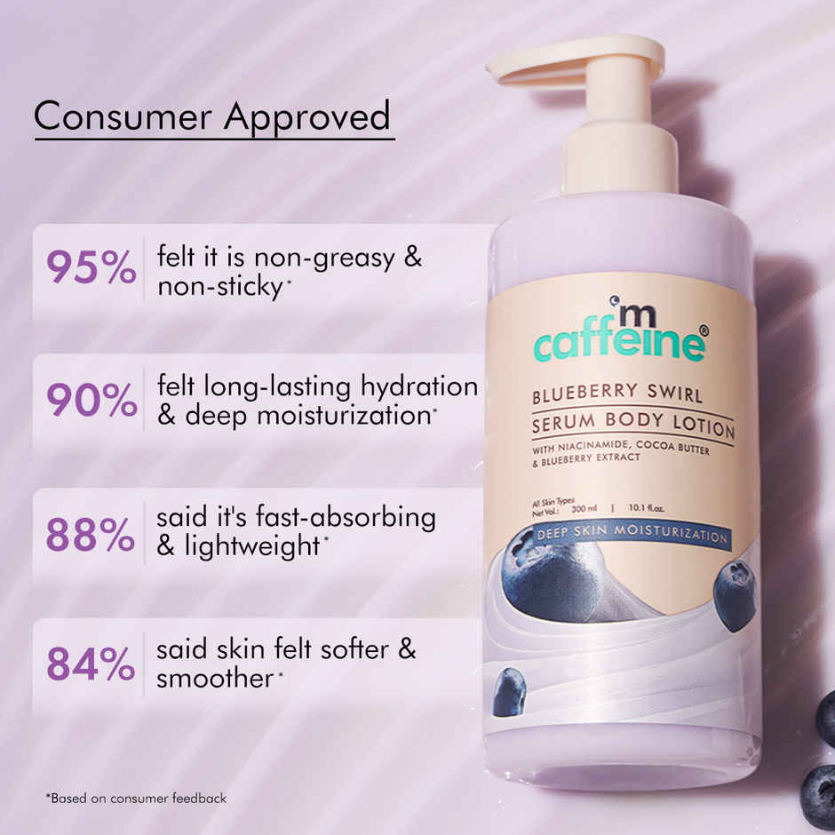 mCaffeine Blueberry Swirl Serum Body Lotion