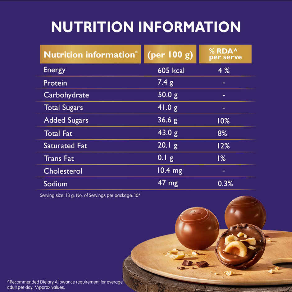 Cadbury Studio Gianduja Hazelnut Signature Pralines Chocolate