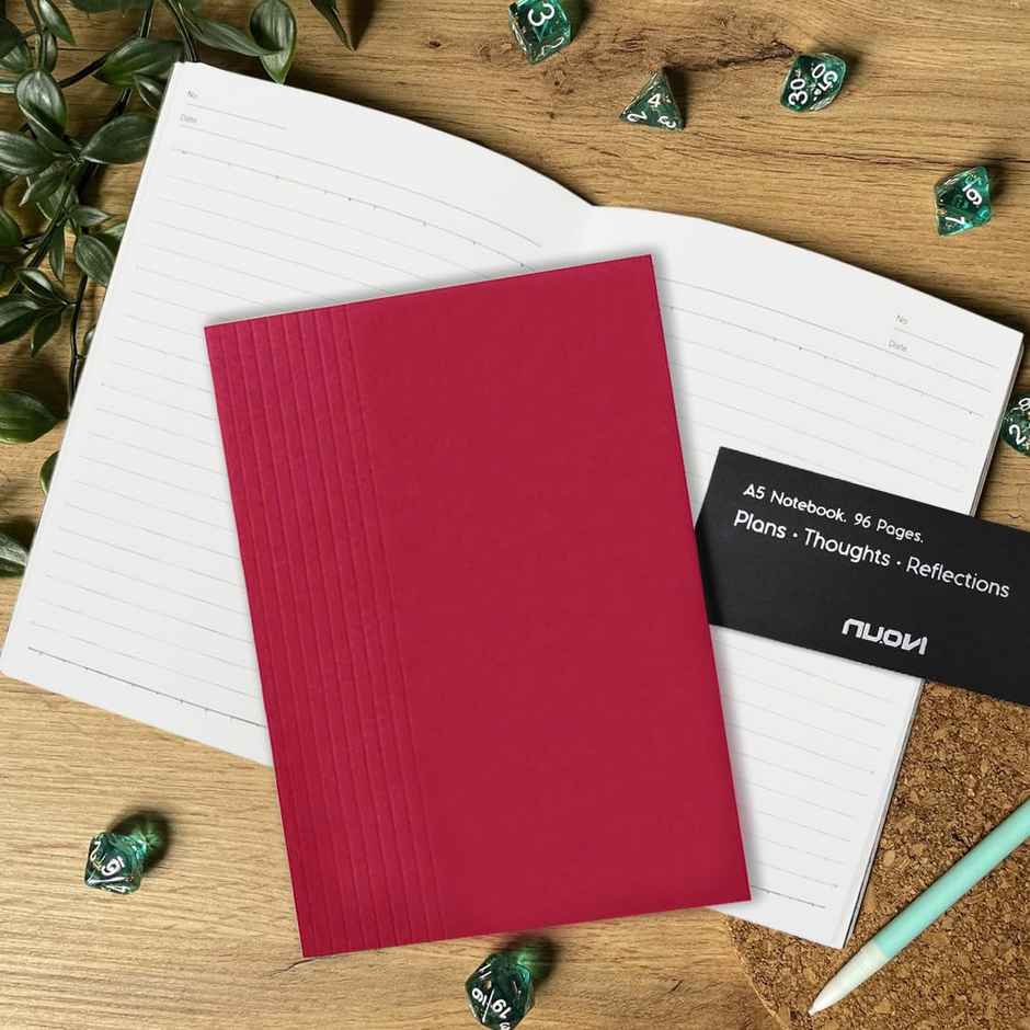 Nuovi Record Notebook | Wine Red | A5 | Ruled | 96 Pages