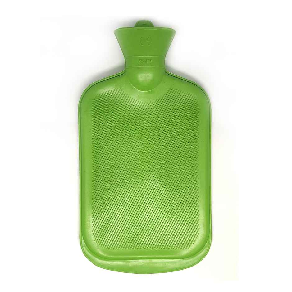 Sahyog Wellness Rubber Hot Water Bottle Bag Non Electrical for Pain Relief Green With Cover