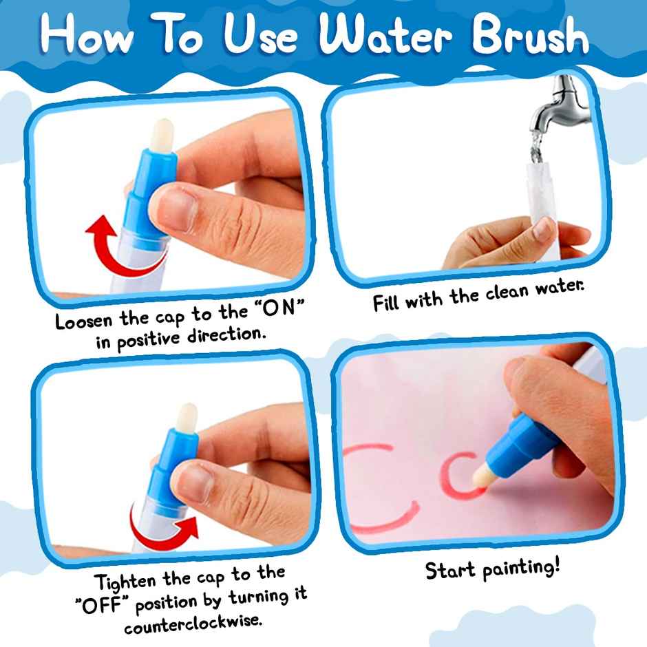 Wembley Peppa Pig Water Doodle Mat � Includes 2 Stencils & 2 Magic Water Pens, Mess-Free