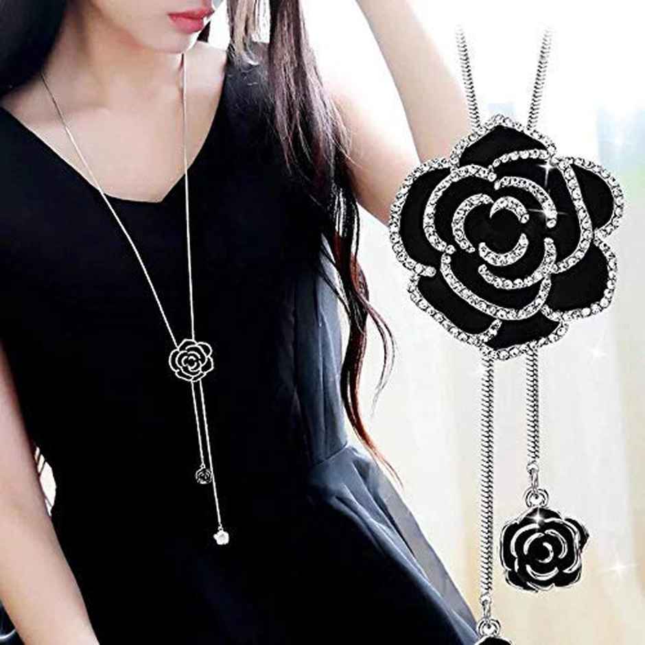 Shining Diva Fashion Pendent for Girls With Long Chain Pendant Necklace for Women & Girls | 9279np