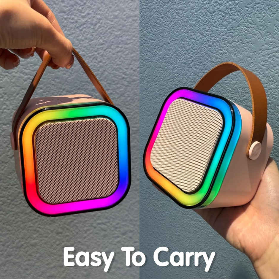 Wembley Mini Portable Bluetooth Karaoke Speaker With Wireless Microphone And Dynamic Lights