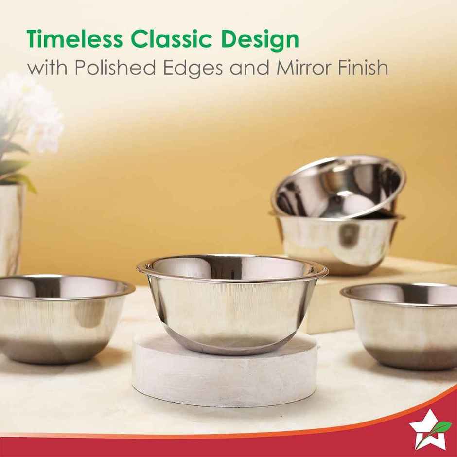 Wonderchef Venice Stainless Steel Bowl Set Of 6