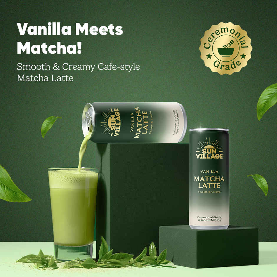 Sun Village Vanilla Matcha Latte | Smooth & Creamy Japanese Matcha Drink