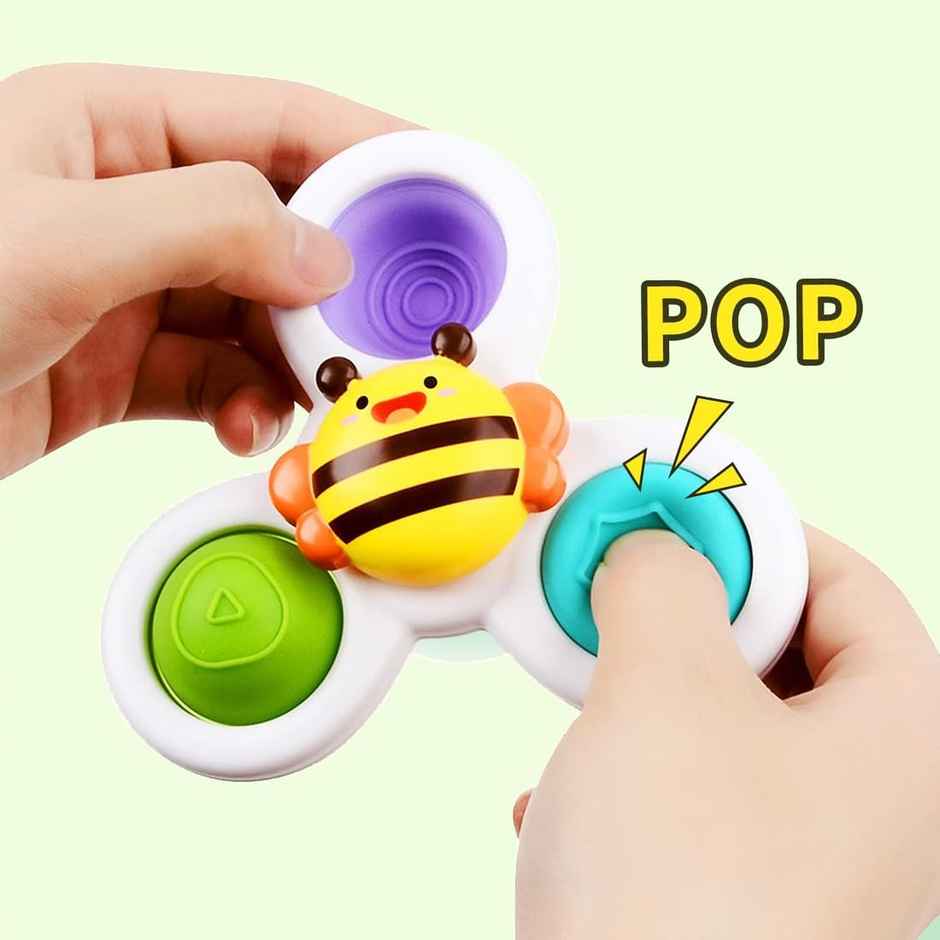 Wembley Baby Bath Toys 3 Pcs Suction Cup Spinner Toy For Baby Toddlers Sensory Toys For Kids