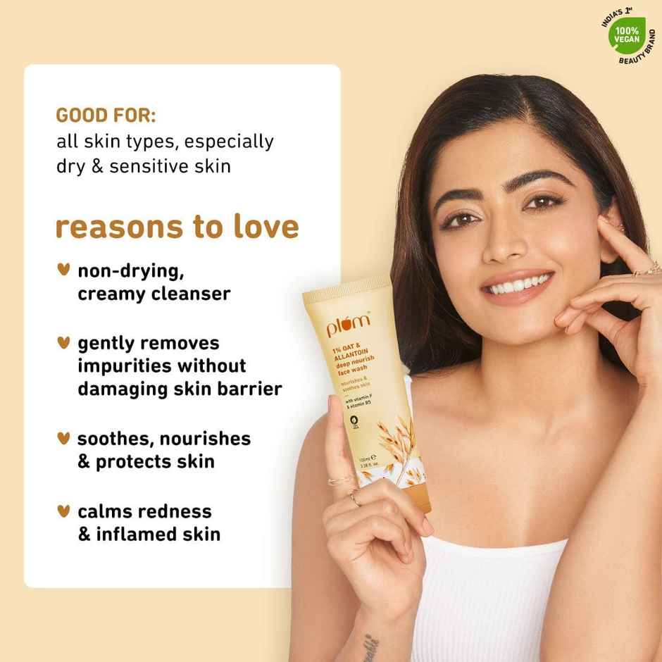 Plum 1% Oat & Allantoin Deep Nourish Face Wash