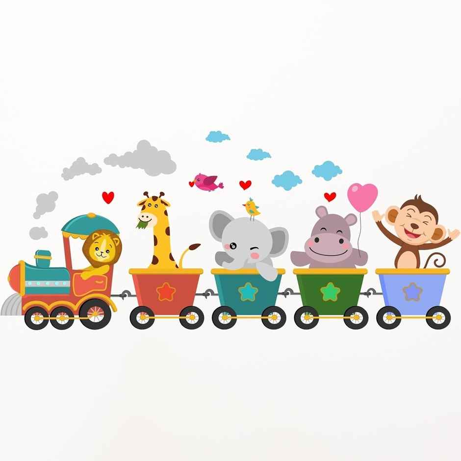 PrettyKrafts Jungle Safari Wall Sticker | Colourful & Decorative