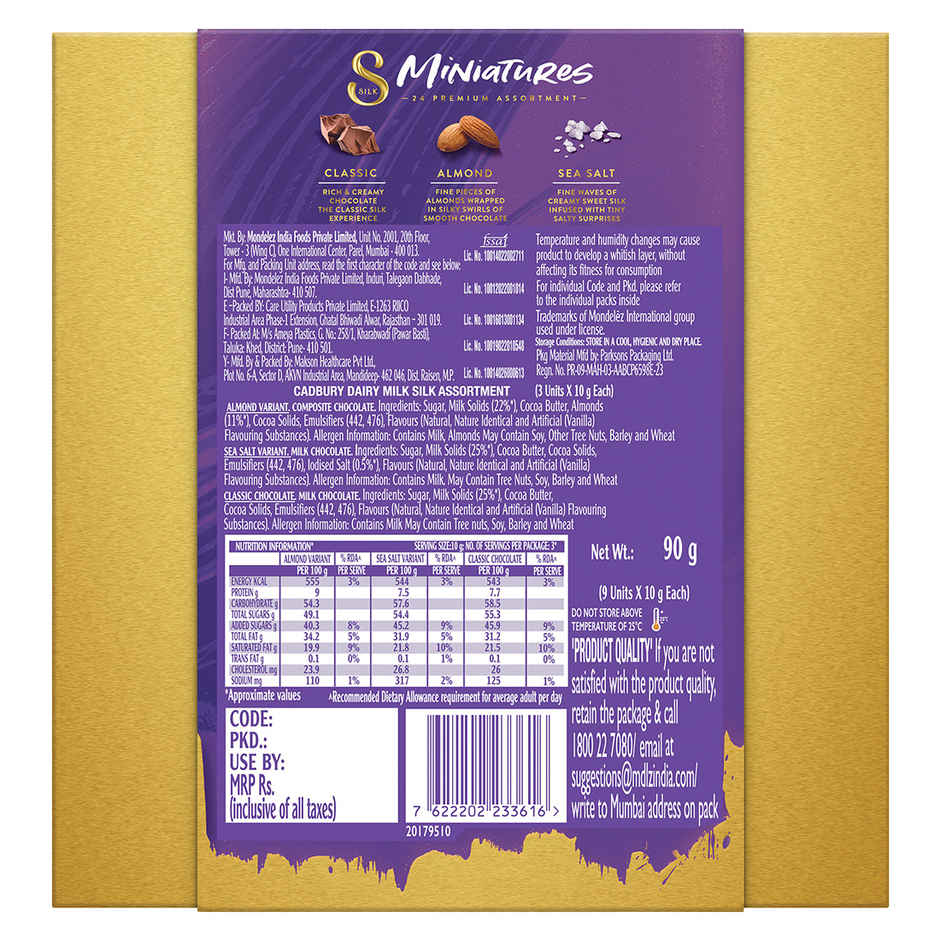 Cadbury Dairy Milk Silk Miniatures Premium Assorted Chocolate