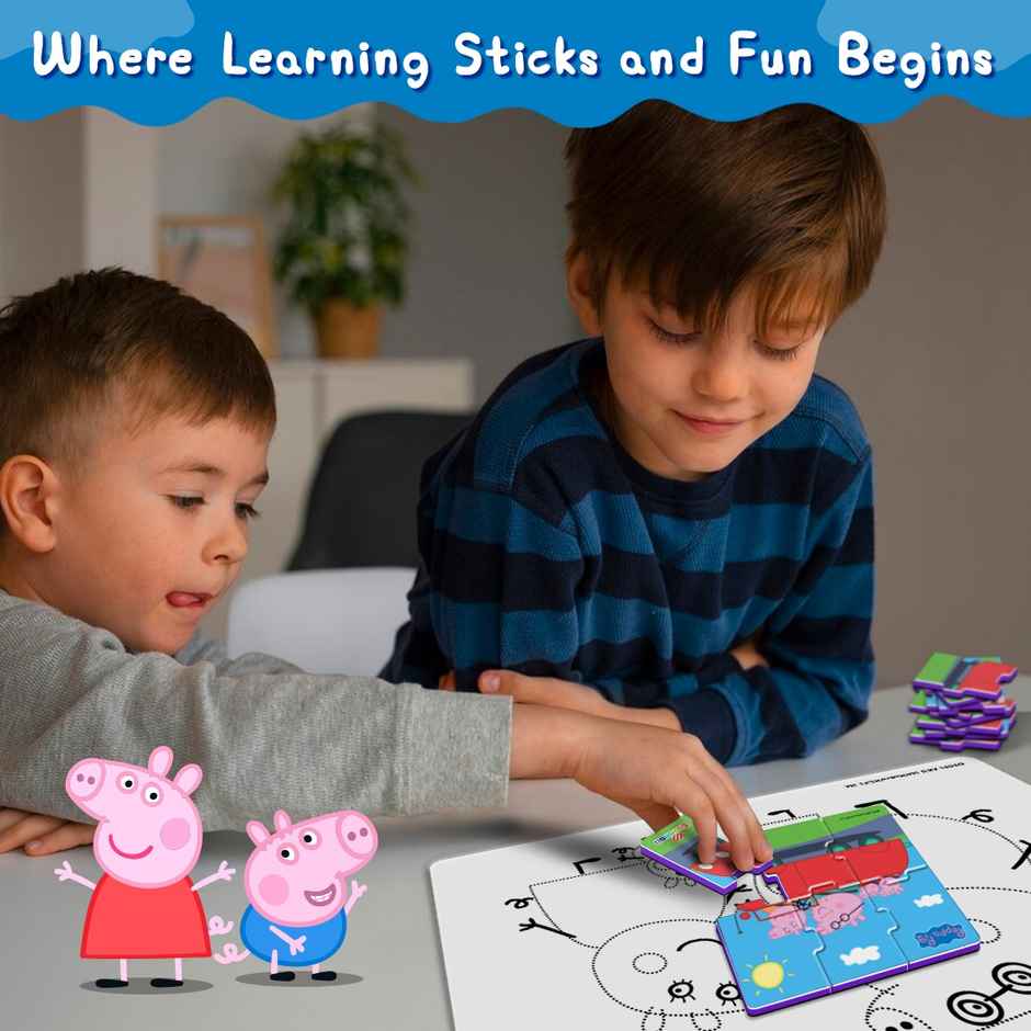 Wembley Peppa Pig - 5 in 1 Jigsaw Magnetic Puzzle for Kids Learning DIY Creative Activity Set