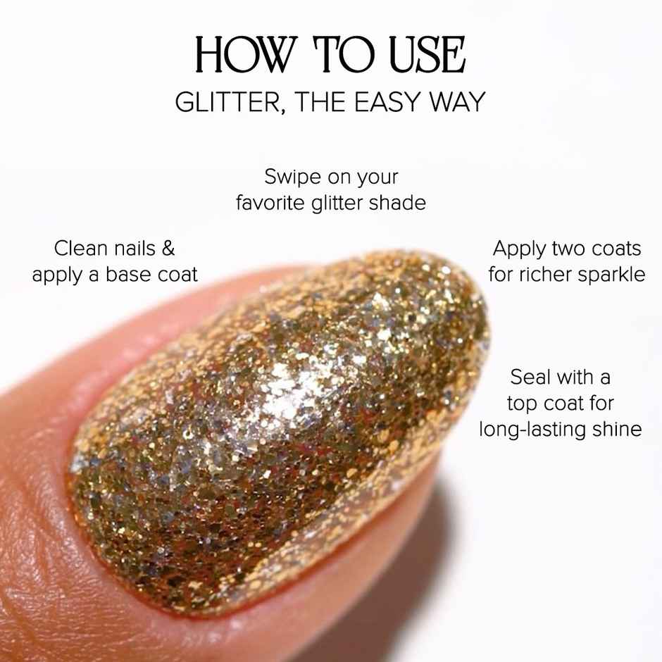 Coloressence Talk to Glitter Nail Paint Kit|Free Remover|Glitter Finish|Quick Dry | Chip-Resistant