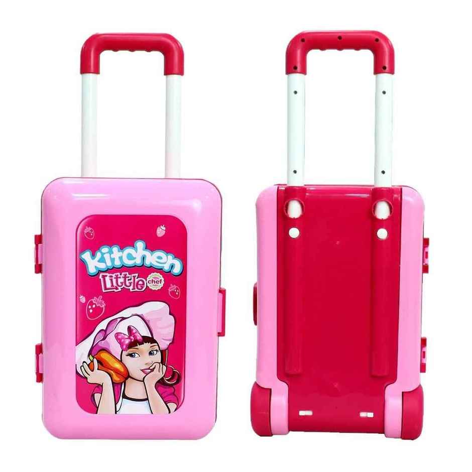 Wembley Kitchen Play Set For Kids | Big Size Cooking Set Toys Trolley | 3+ Years | Made In India